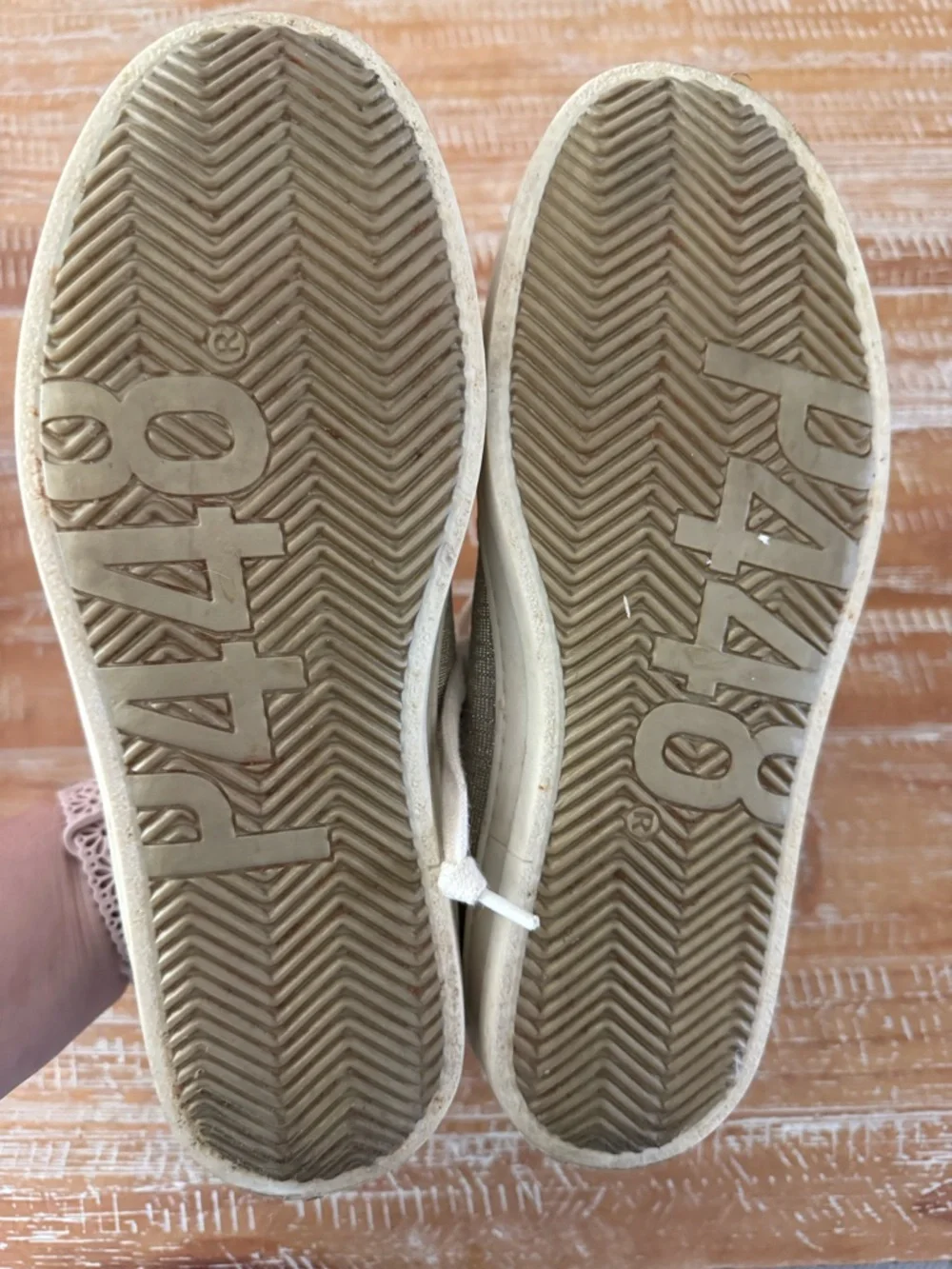Women's P448 John Sneakers Gold Tahiti, 38/7.5-8, EUC - Picture 4 of 10